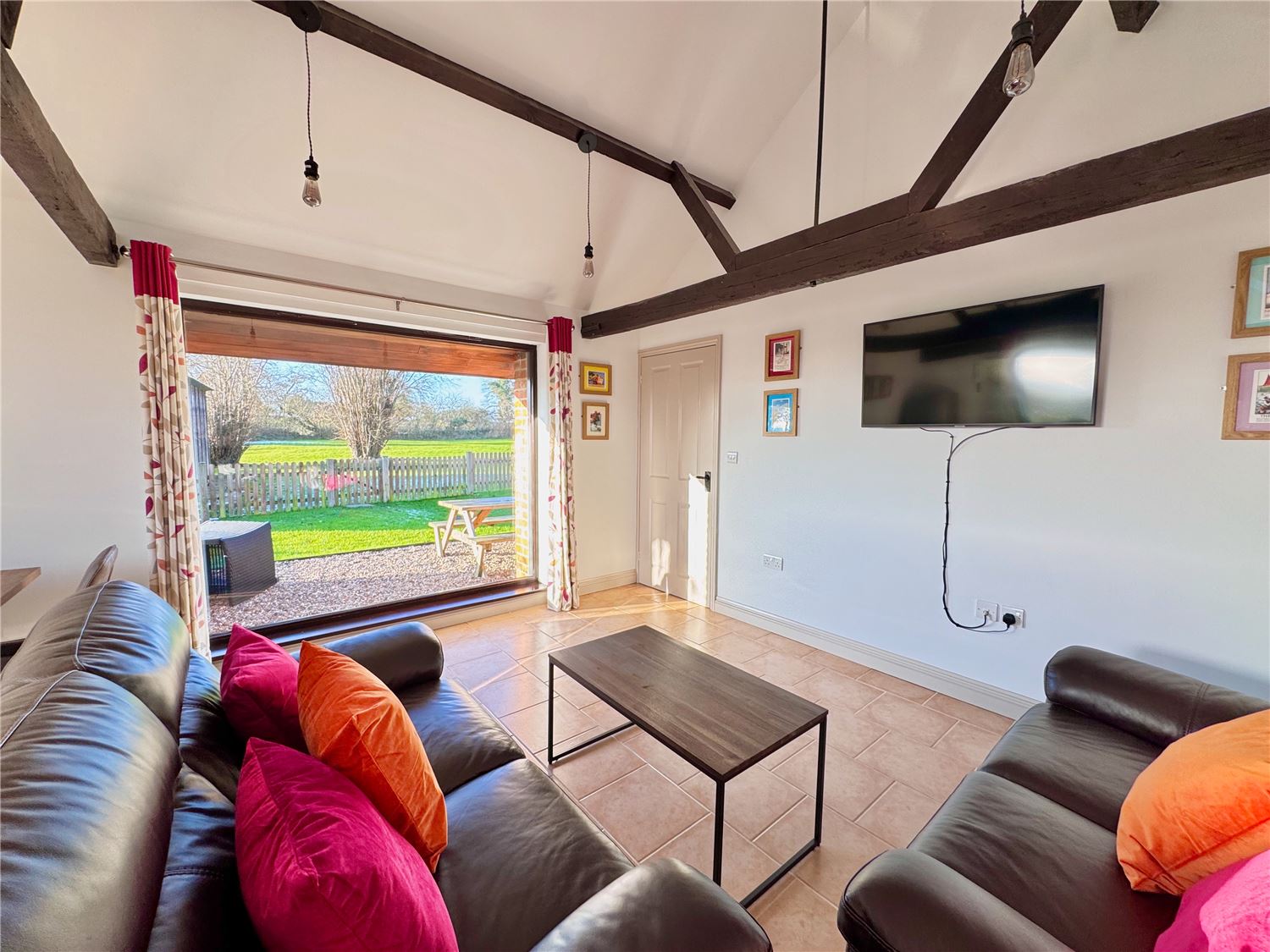 Open plan living with countryside views at dog friendly Norfolk Broads holiday cottage, sleeps 4